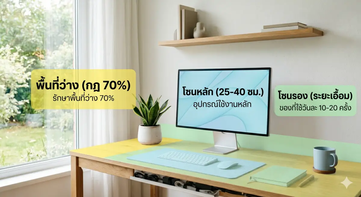 แบ่งโซน-โต๊ะทำงาน